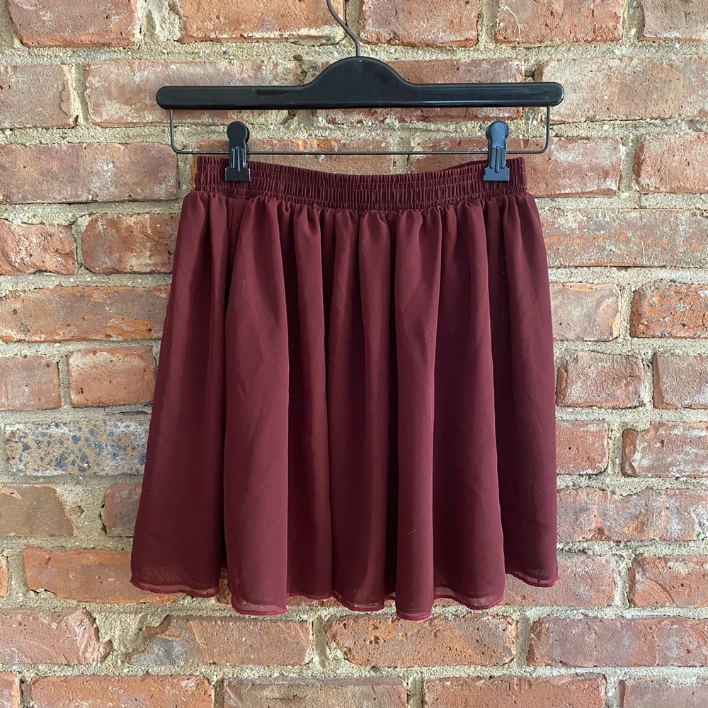 Maroon circle skirt